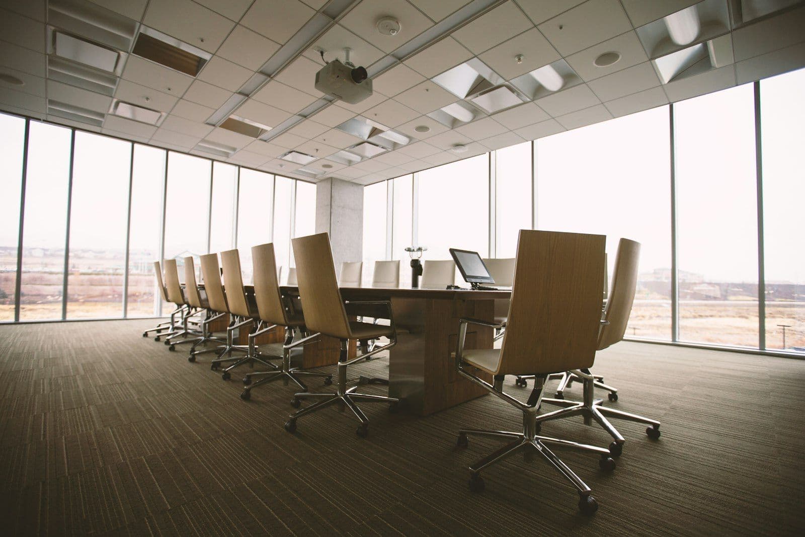 The conference table where the timetable of a case is set