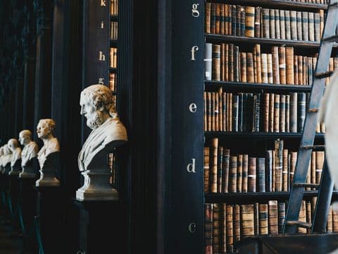 The quiet arches of a law library
